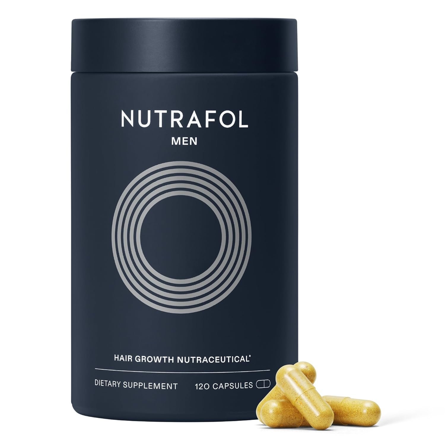 imgi_115_71VmWTOx7hL._SL1500_.jpg Nutrafol Men's Hair Growth Supplements, Clinically Tested for Visibly Thicker Hair and Scalp Coverage, Dermatologist Recommended - Glass - Image 1