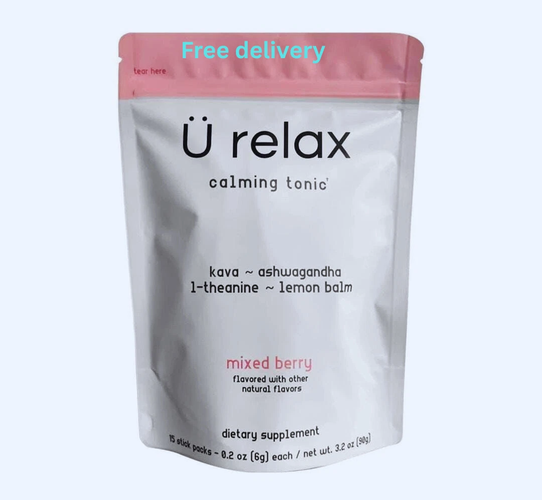 imgi_8_s-l1600.webp U Relax Calming Tonic- 15 Packets MIXED BERRY Flavor Relax Calming Drink - Image 1